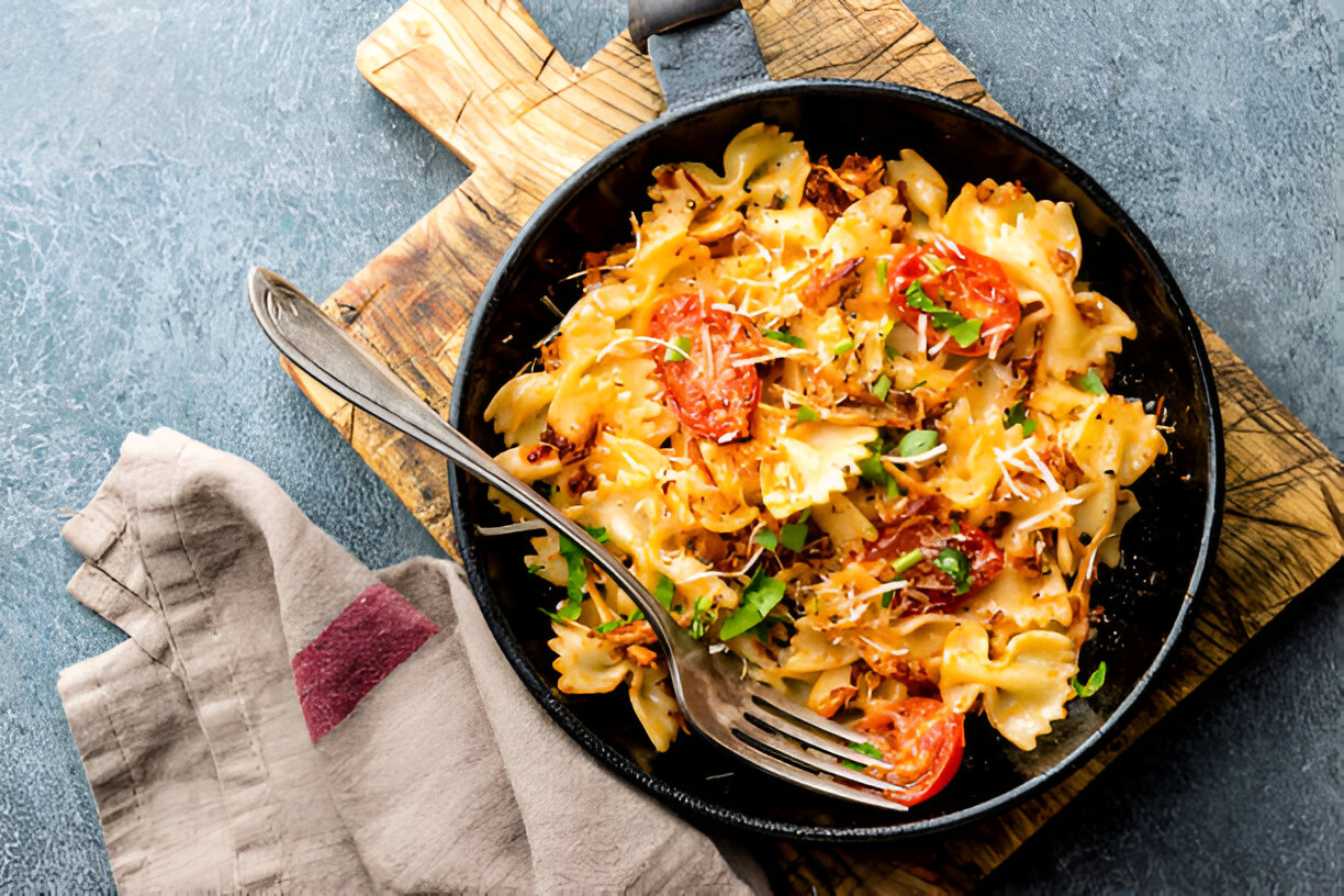 Creamy Beef and Bowtie Pasta Recipe
